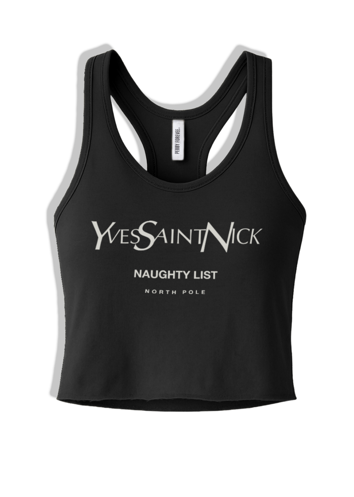 pebby forevee Tank Top CROPPED YVES SAINT NICK GRAPHIC BOYFRIEND TANK
