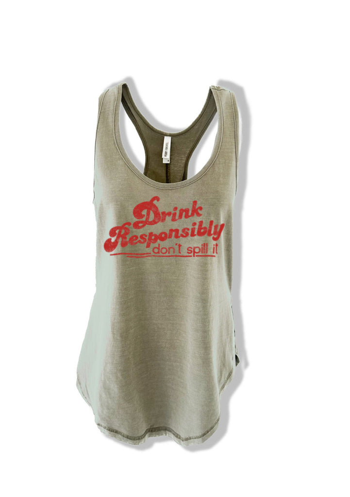 pebby forevee Tank Top DRINK RESPONSIBLY BOYFRIEND SIDE SLIT TANK