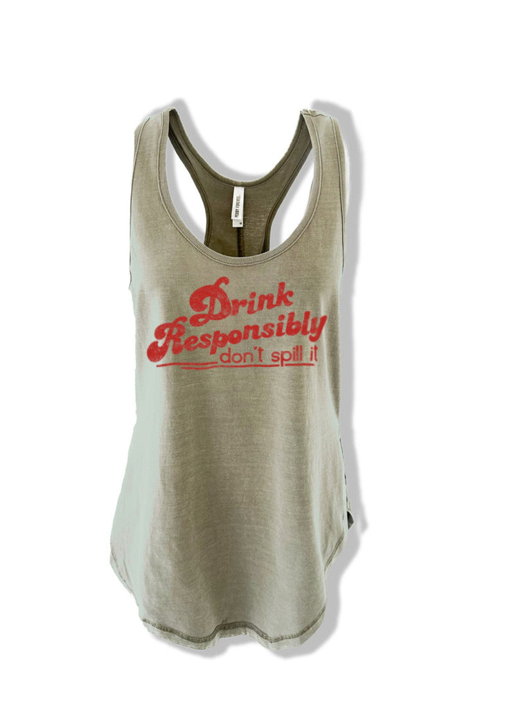 pebby forevee Tank Top DRINK RESPONSIBLY BOYFRIEND SIDE SLIT TANK