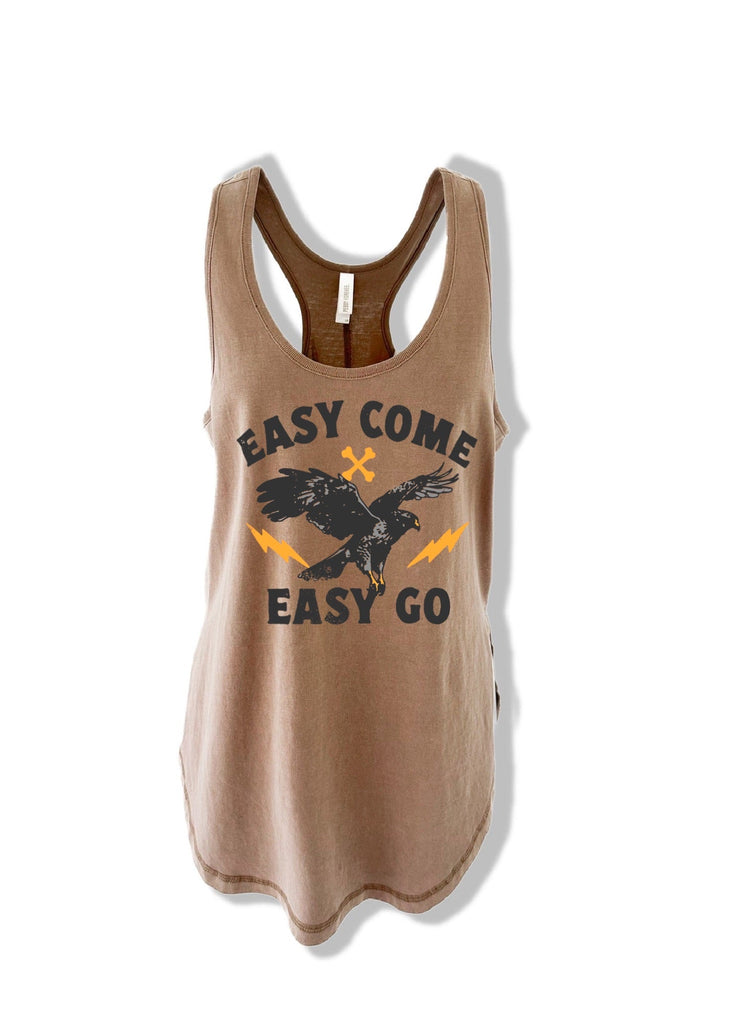 pebby forevee Tank Top EASY COME EASY GO BOYFRIEND SIDE SLIT TANK