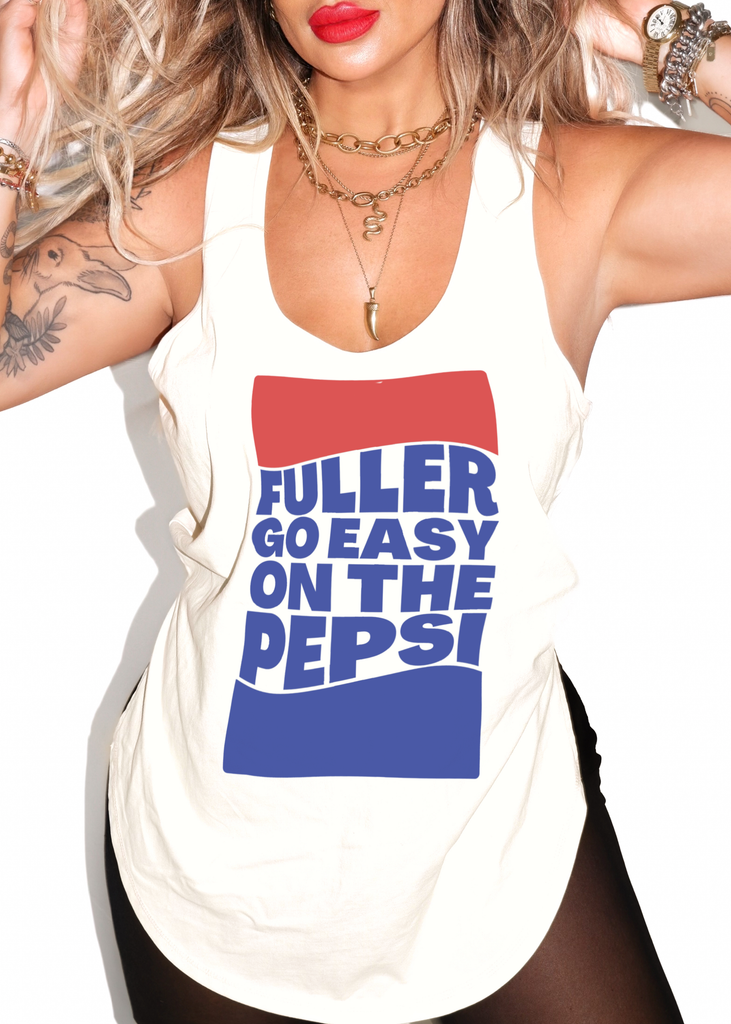 pebby forevee Tank Top EASY ON THE PEPSI BOYFRIEND SIDE SLIT TANK