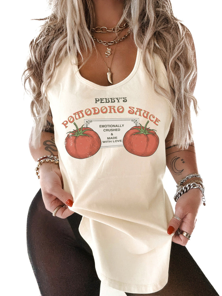 pebby forevee Tank Top EMOTIONALLY CRUSHED & MADE WITH LOVE BOYFRIEND SIDE SLIT TANK