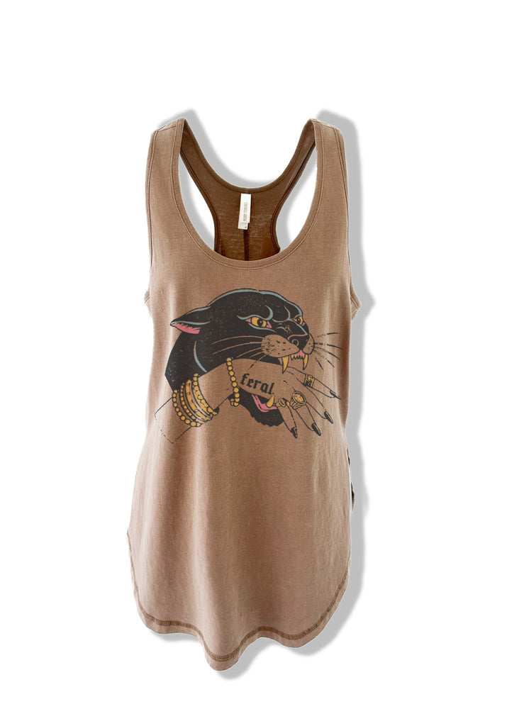 pebby forevee Tank Top FERAL BOYFRIEND SIDE SLIT TANK