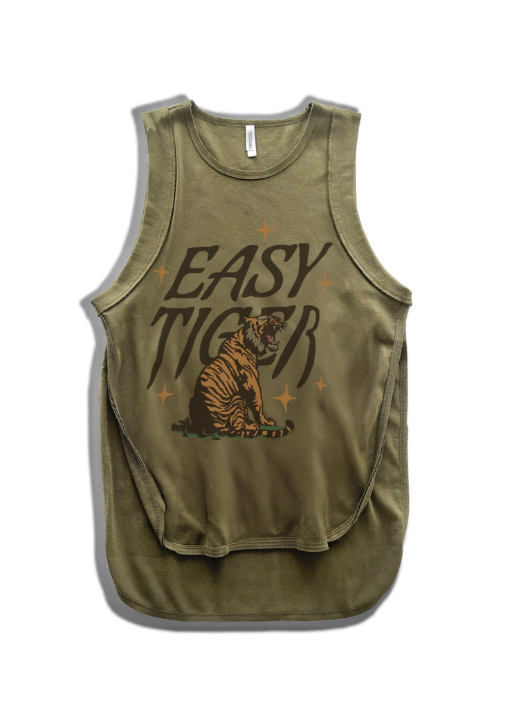 pebby forevee Tank Top FINAL SALE: EASY TIGER HIGH HOPES OVERSIZED SIDE SLIT TANK