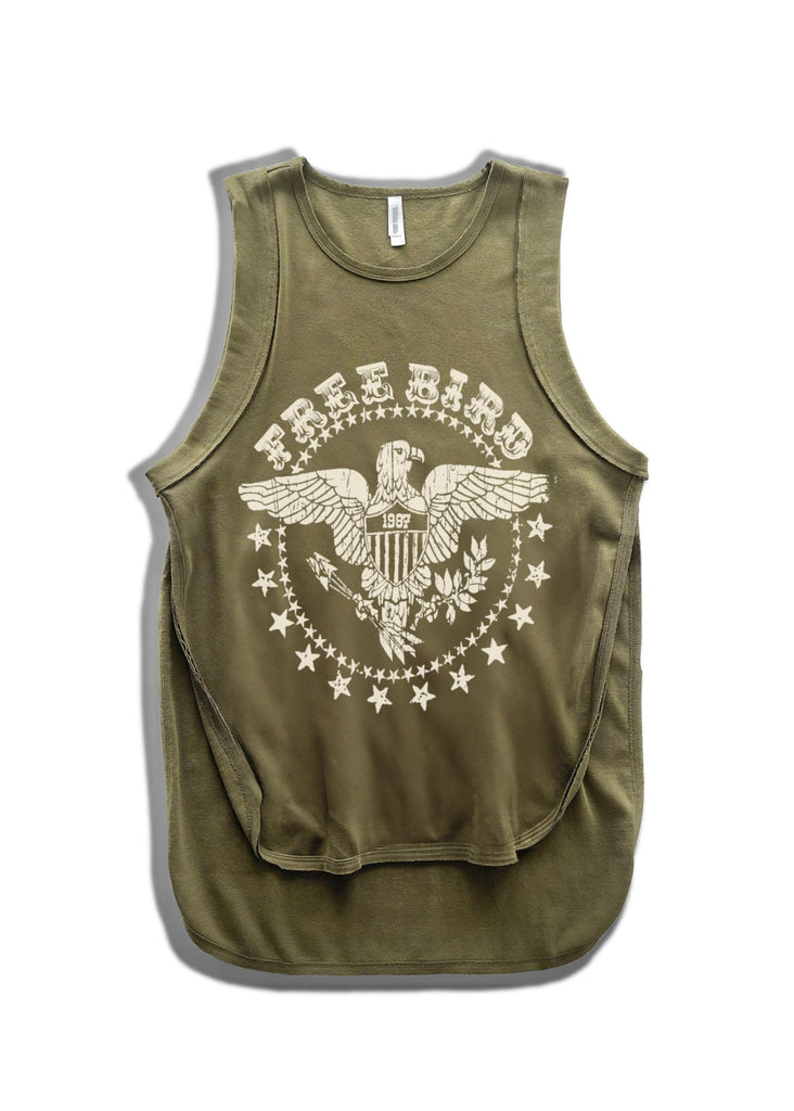 pebby forevee Tank Top FINAL SALE: FREE BIRD HIGH HOPES OVERSIZED SIDE SLIT TANK