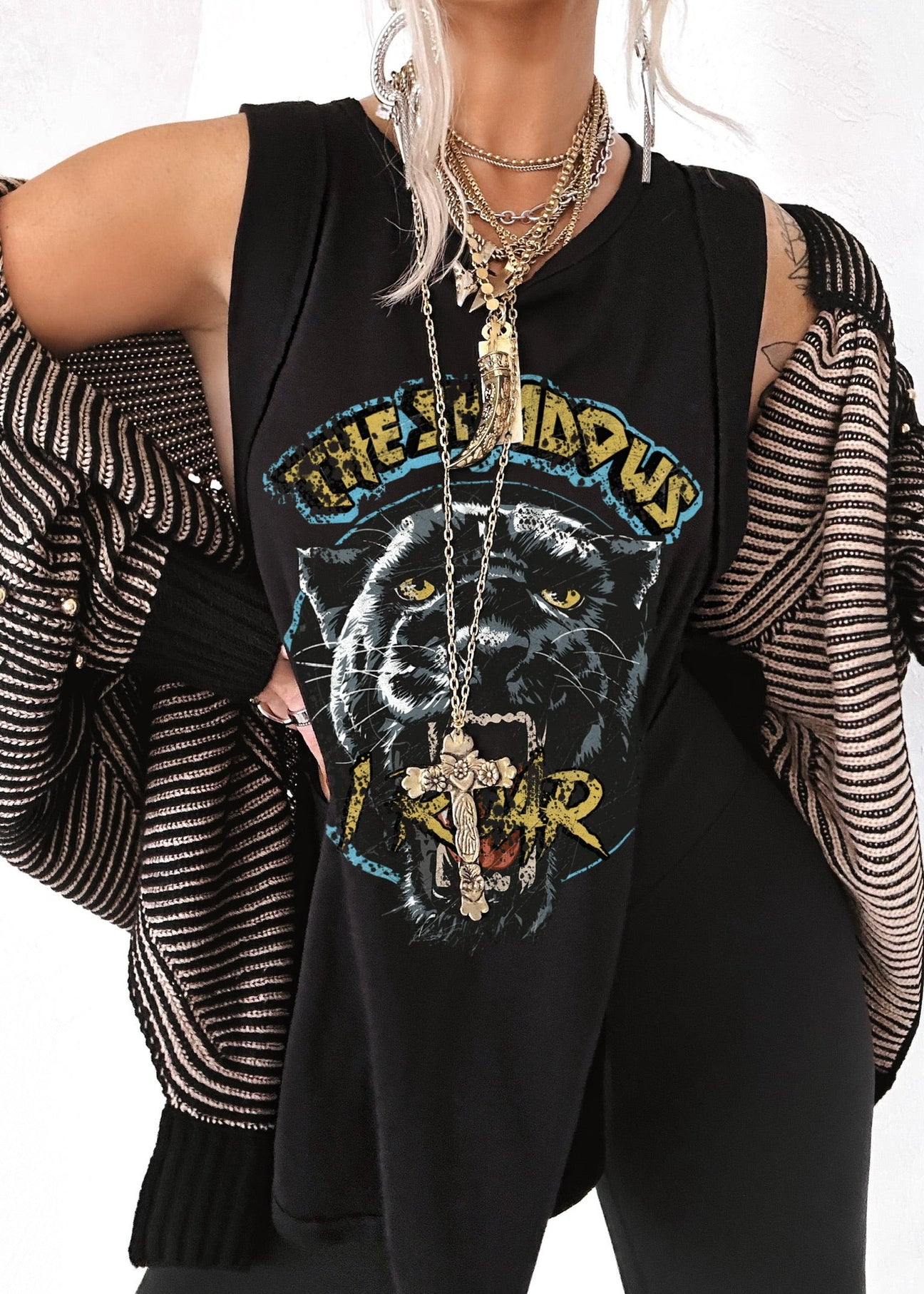 pebby forevee Tank Top FINAL SALE: FROM THE SHADOWS I ROAR HIGH HOPES OVERSIZED SIDE SLIT TANK