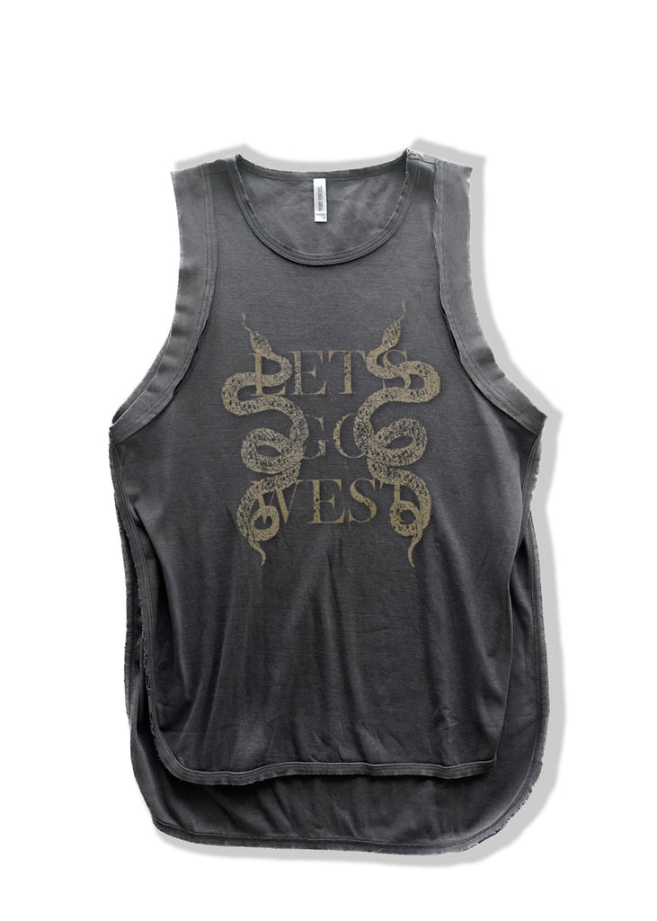 pebby forevee Tank Top FINAL SALE: LET'S GO WEST HIGH HOPES OVERSIZED SIDE SLIT TANK