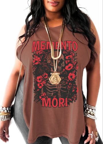 pebby forevee Tank Top FINAL SALE: MEMENTO MORI HIGH HOPES OVERSIZED SIDE SLIT TANK