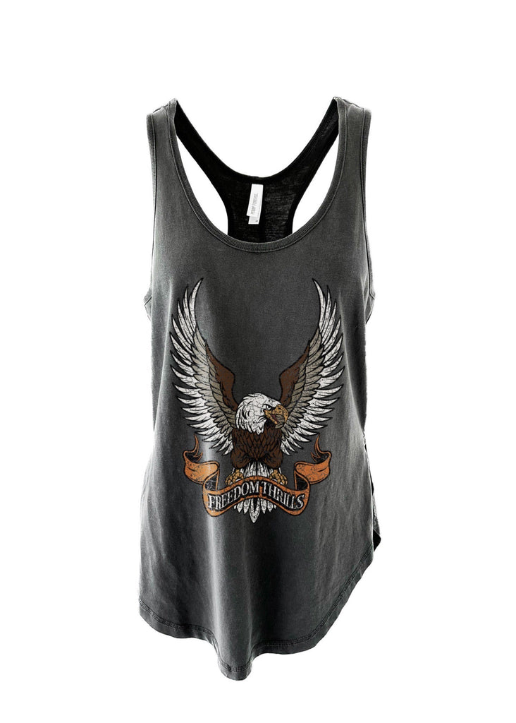 pebby forevee Tank Top FREEDOM THRILLS BOYFRIEND SIDE SLIT TANK