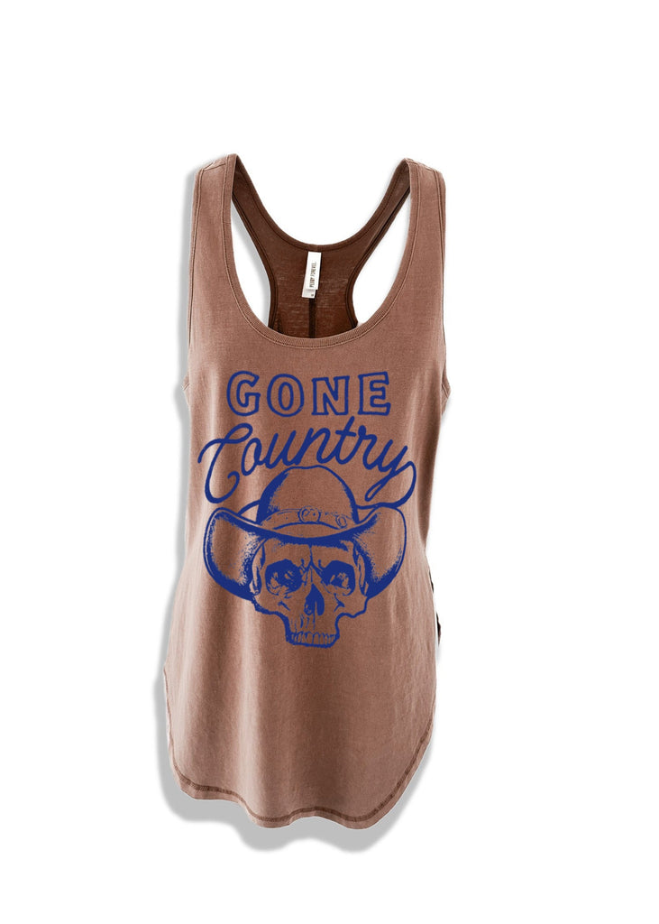 pebby forevee Tank Top GONE COUNTRY BOYFRIEND SIDE SLIT TANK