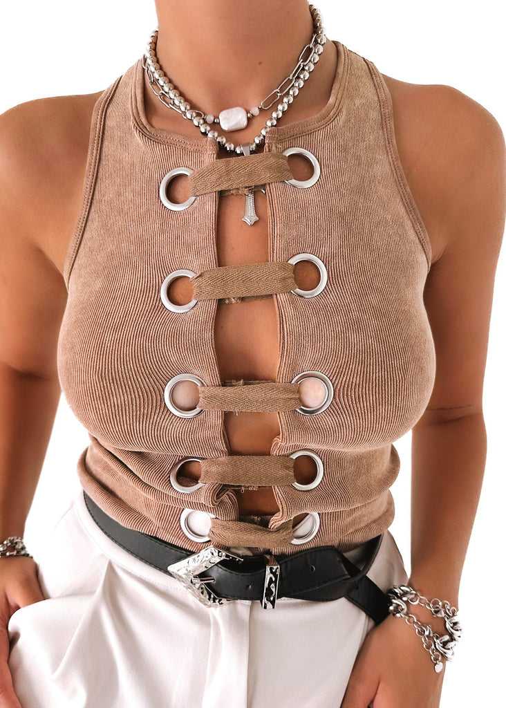 pebby forevee Tank Top GROMMET & THREAD TANK