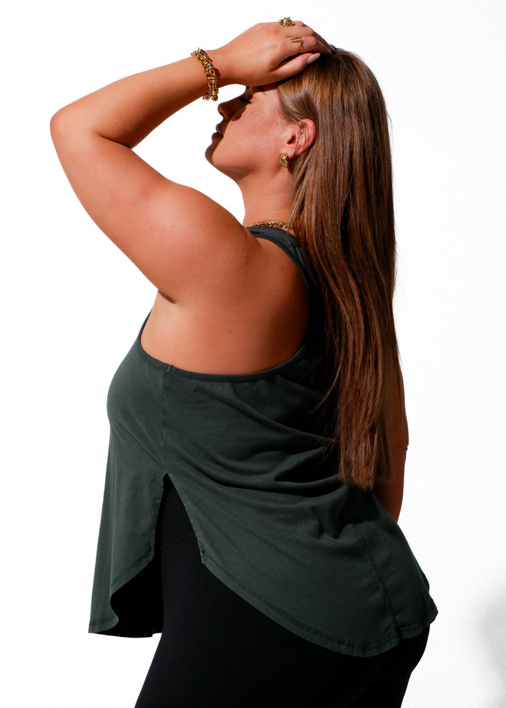 pebby forevee Tank Top LIBRA COCKTAIL BOYFRIEND SIDE SLIT TANK