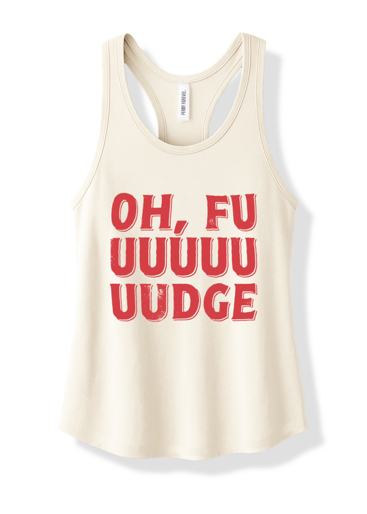 pebby forevee Tank Top OH FUDGE BOYFRIEND SIDE SLIT TANK