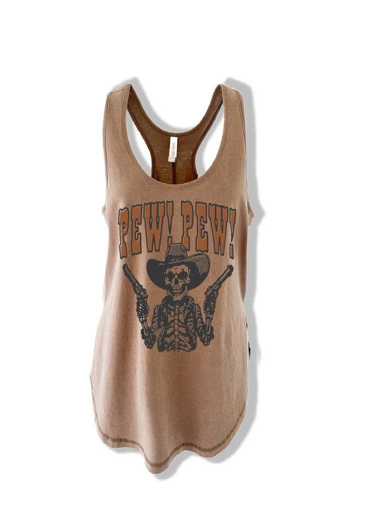 pebby forevee Tank Top PEW PEW NOT IN THE MOOD BOYFRIEND SIDE SLIT TANK
