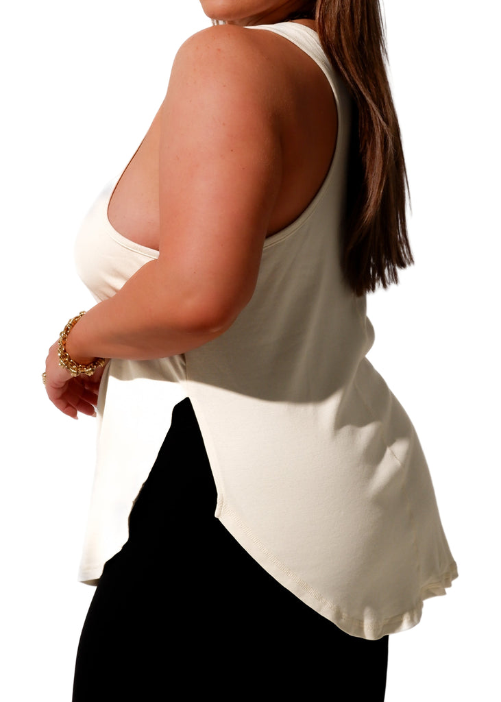 pebby forevee Tank Top PONY CLUB BOYFRIEND SIDE SLIT TANK