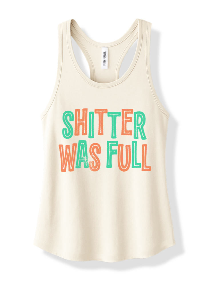 pebby forevee Tank Top SHITTER WAS FULL BOYFRIEND SIDE SLIT TANK