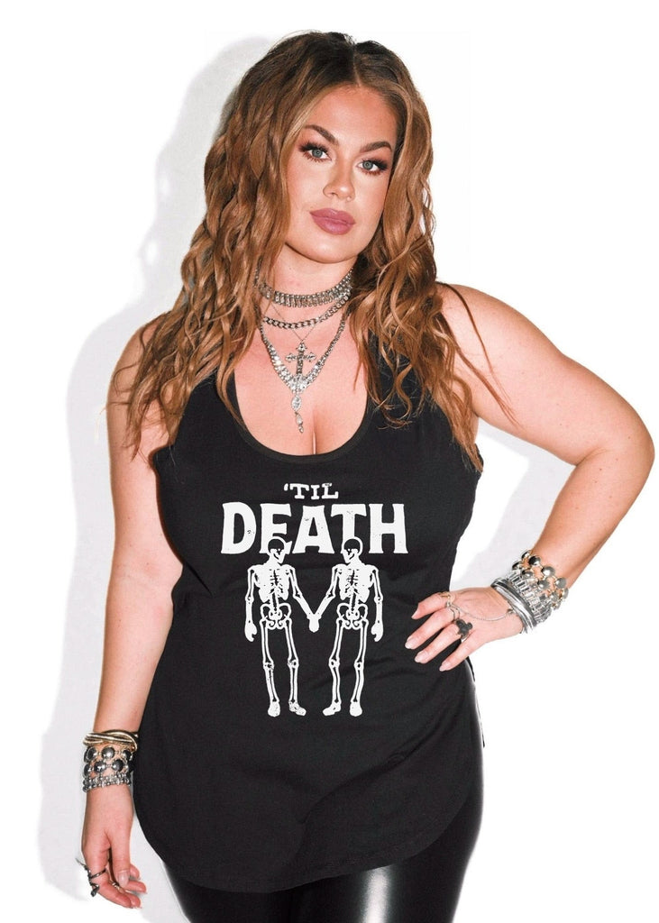 pebby forevee Tank Top TIL DEATH BOYFRIEND SIDE SLIT TANK