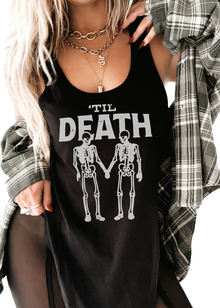 pebby forevee Tank Top TIL DEATH BOYFRIEND SIDE SLIT TANK