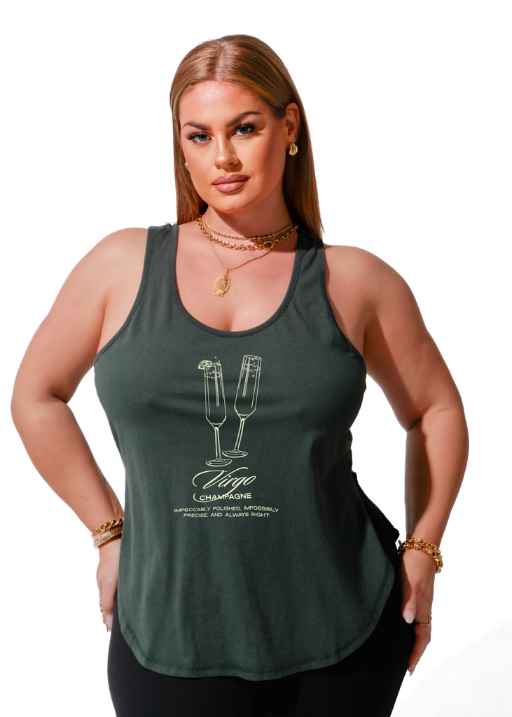 pebby forevee Tank Top VIRGO COCKTAIL BOYFRIEND SIDE SLIT TANK