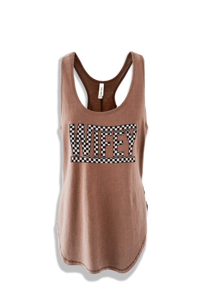 pebby forevee Tank Top WIFEY BOYFRIEND SIDE SLIT TANK