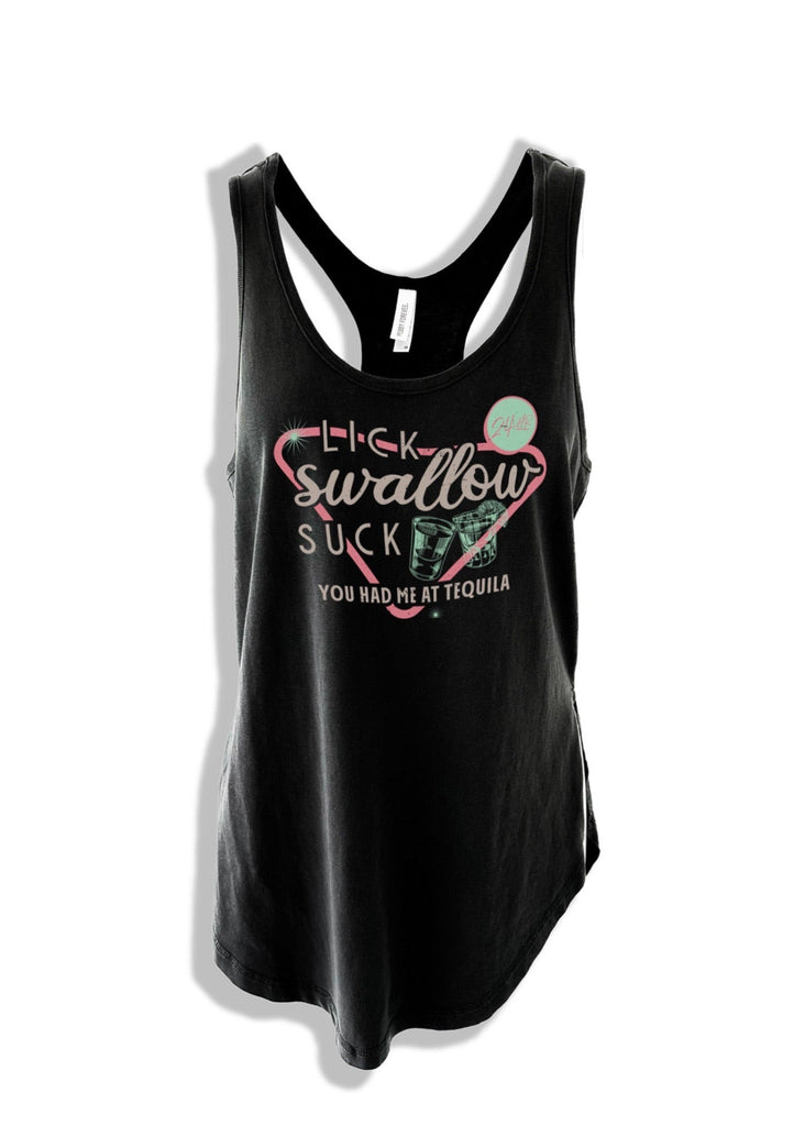 pebby forevee Tank Top YOU HAD ME AT TEQUILA BOYFRIEND SIDE SLIT TANK