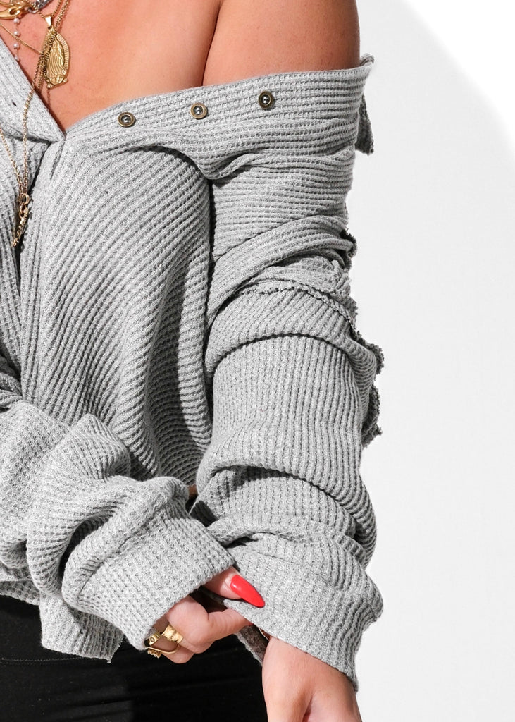 pebby forevee Thermal HAVEN SIDE SLIT HENLEY