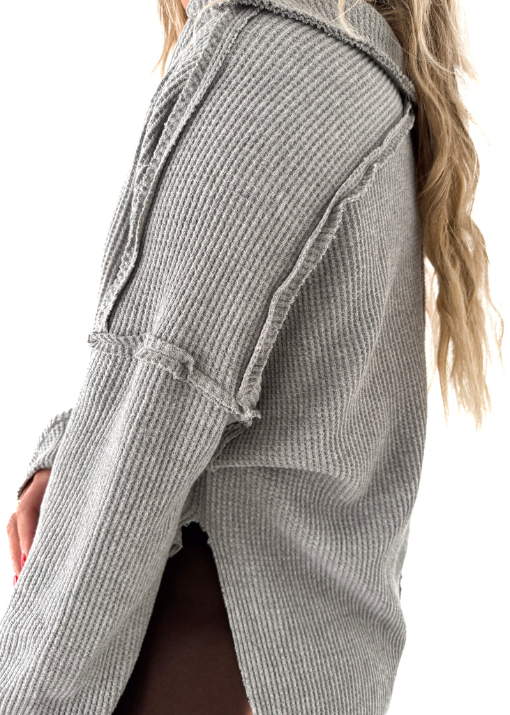 pebby forevee Thermal HAVEN SIDE SLIT HENLEY