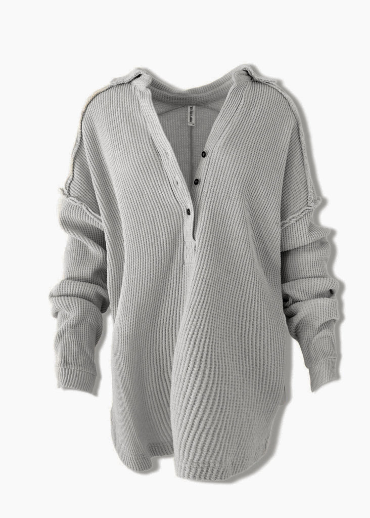 pebby forevee Thermal HAVEN SIDE SLIT HENLEY