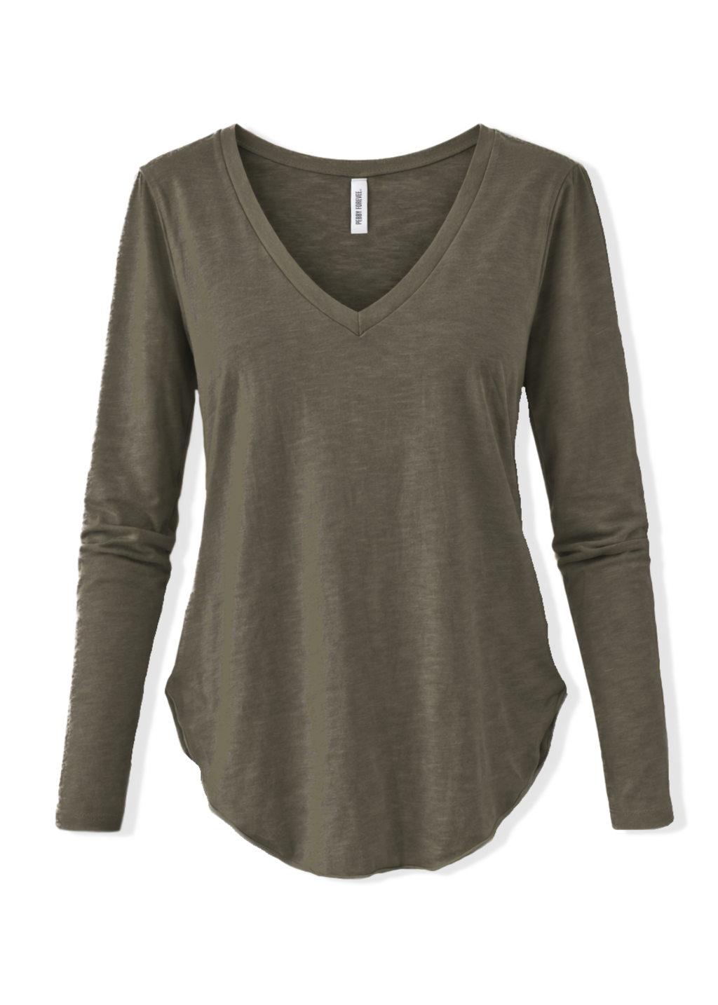 ジャージ stein over sleeve V neck po LONG SLEEVE V-NECK MINERAL WASHED SIDE SLIT TOP – Pebby Forevee