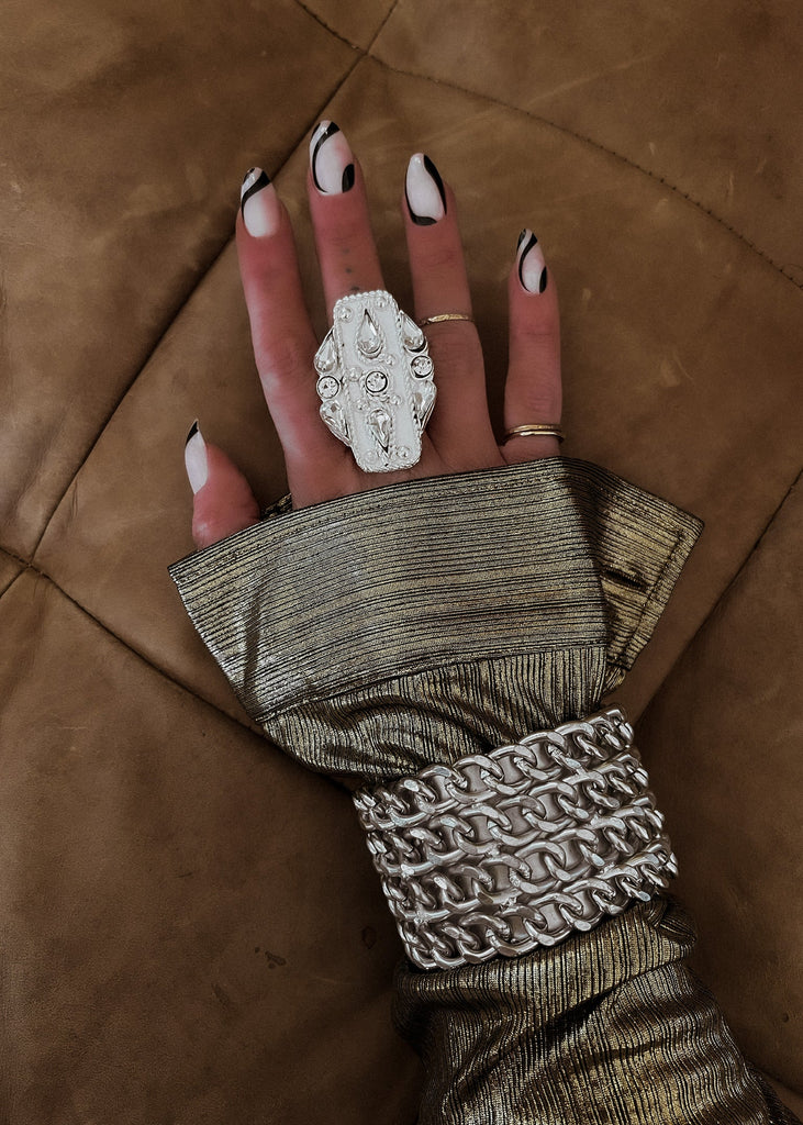 pebby forevee Bracelet Silver GILDED CUFF BRACELET