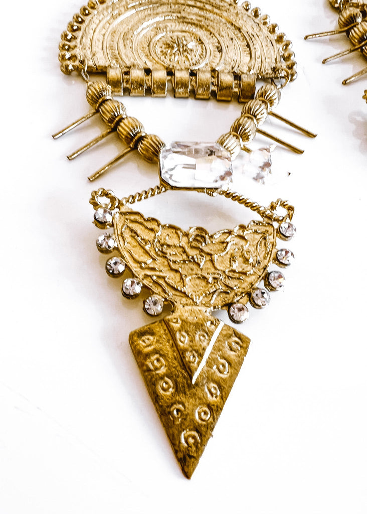 pebby forevee Earring Gold EROPE OVERSIZED STATEMENT EARRINGS