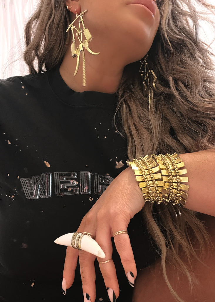 pebby forevee Earring Gold TUSKEN STATEMENT EARRINGS