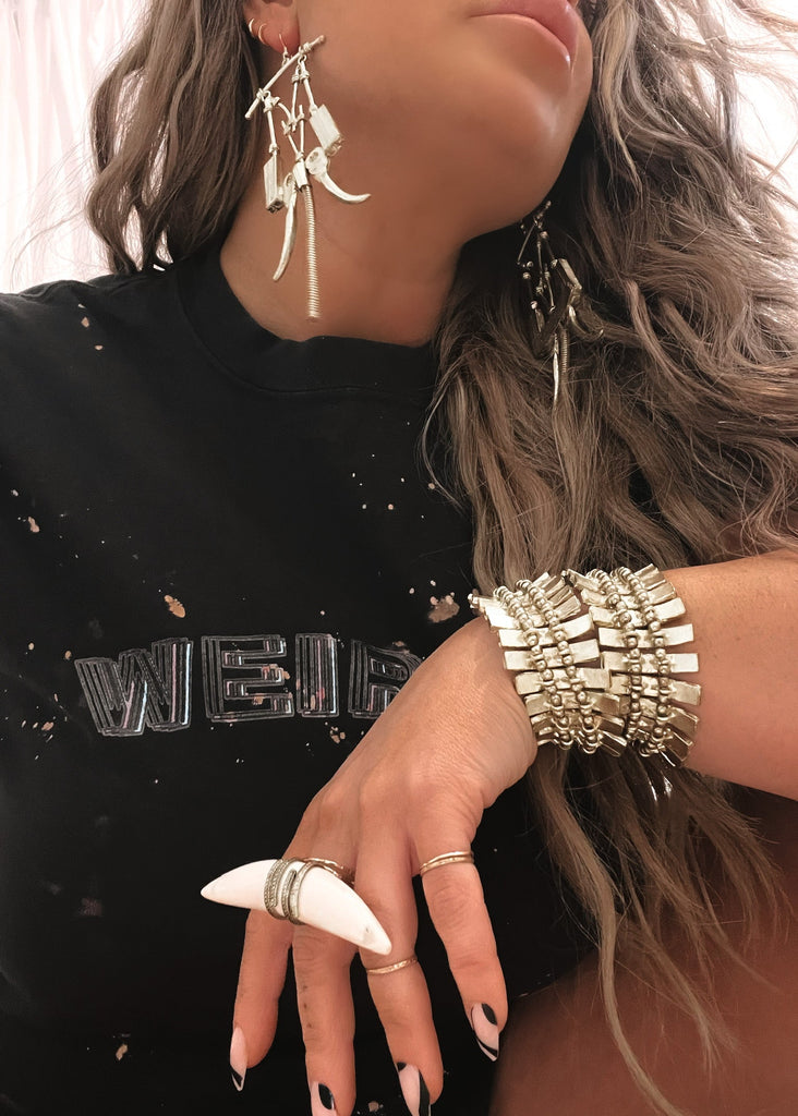 pebby forevee Earring Silver TUSKEN STATEMENT EARRINGS