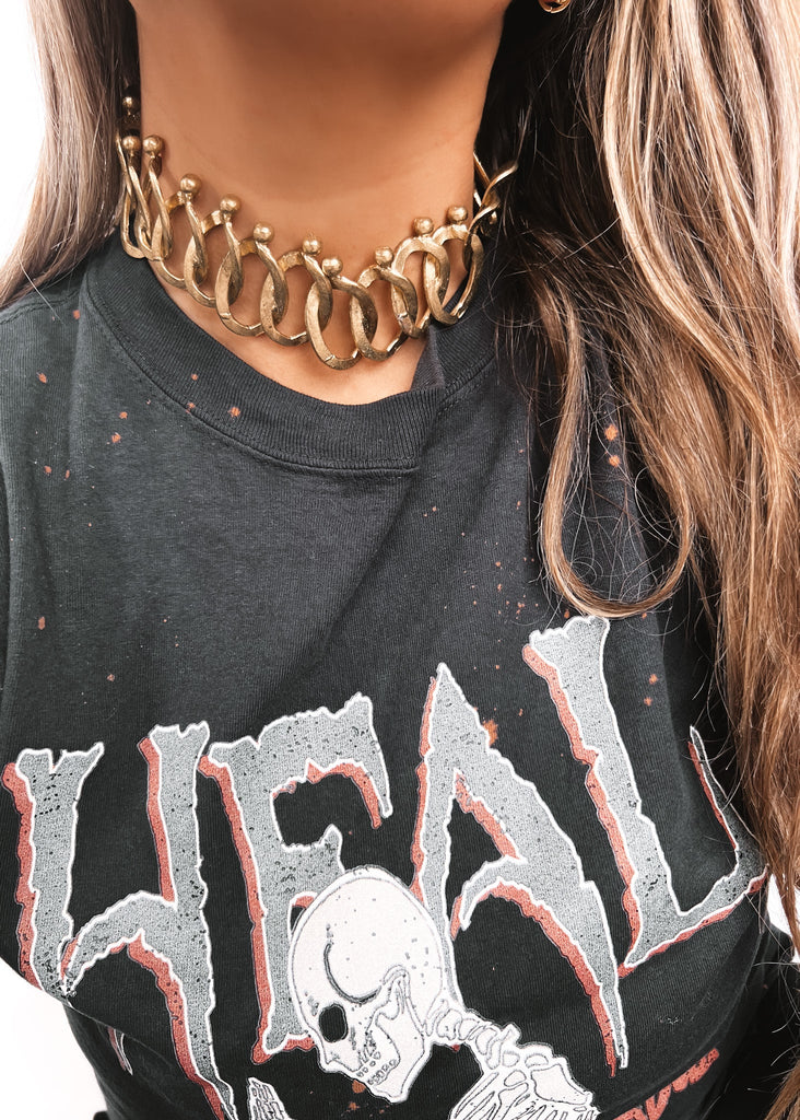 pebby forevee Necklace Gold ARMOR CHOKER NECKLACE