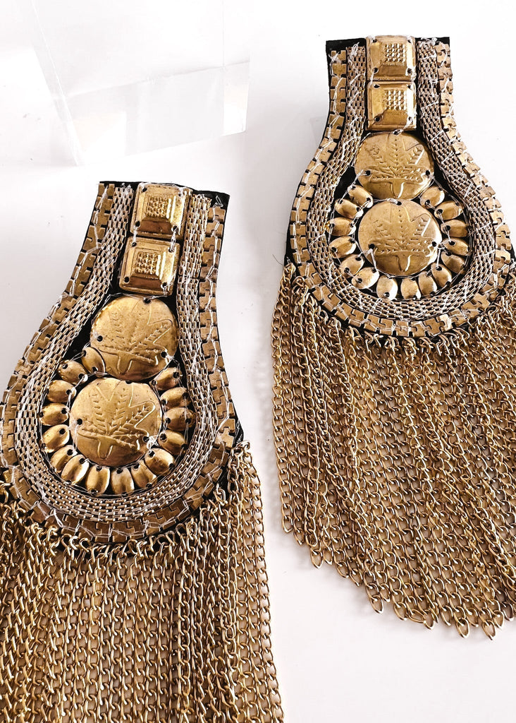 pebby forevee Necklace Gold ATTEMPT OVERSIZED STATEMENT EARRINGS