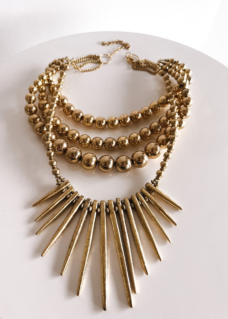 pebby forevee Necklace Gold THE GENERAL STATEMENT NECKLACE