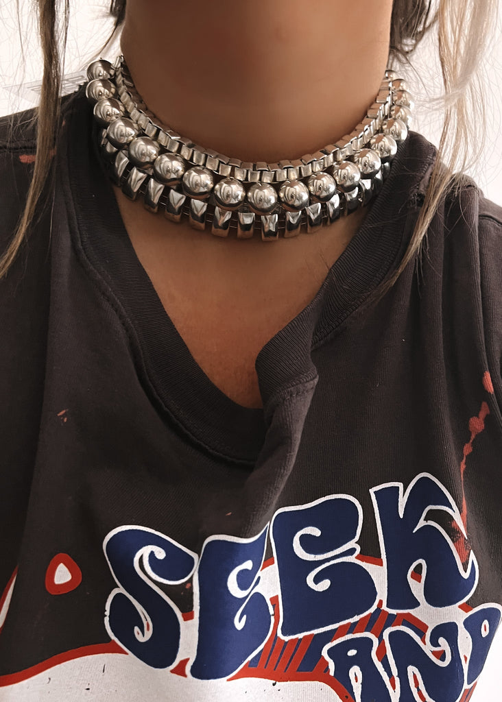 pebby forevee Necklace Silver APEX CHOKER NECKLACE