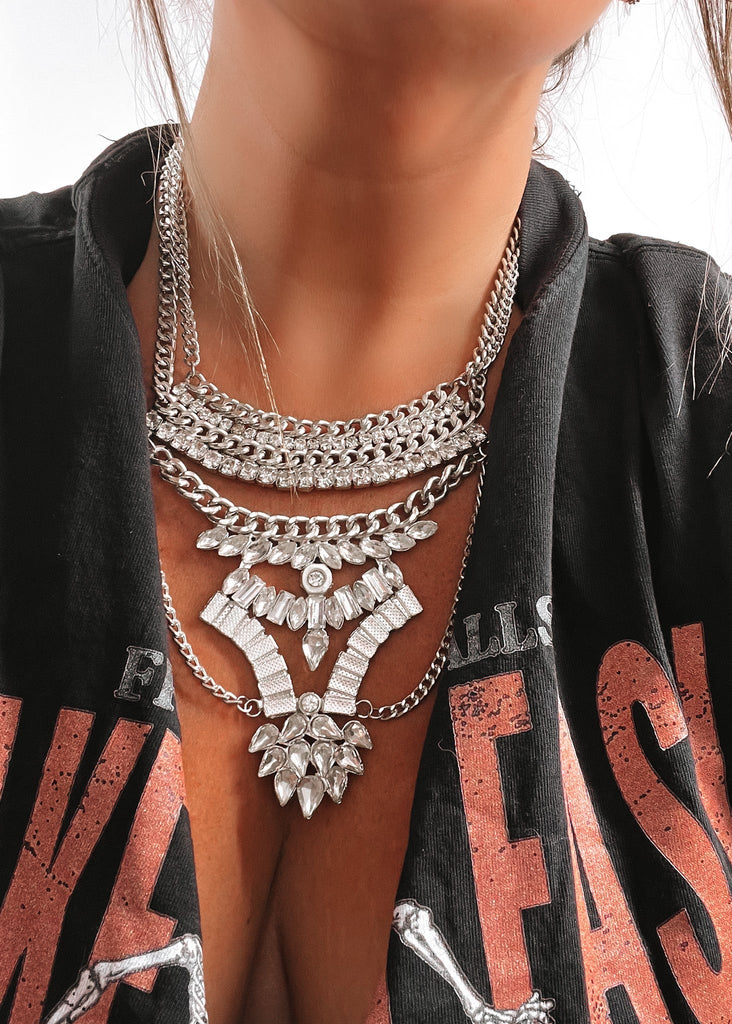 pebby forevee Necklace Silver BRYNDIS STATEMENT NECKLACE