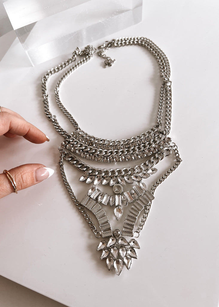 pebby forevee Necklace Silver BRYNDIS STATEMENT NECKLACE (SILVER)