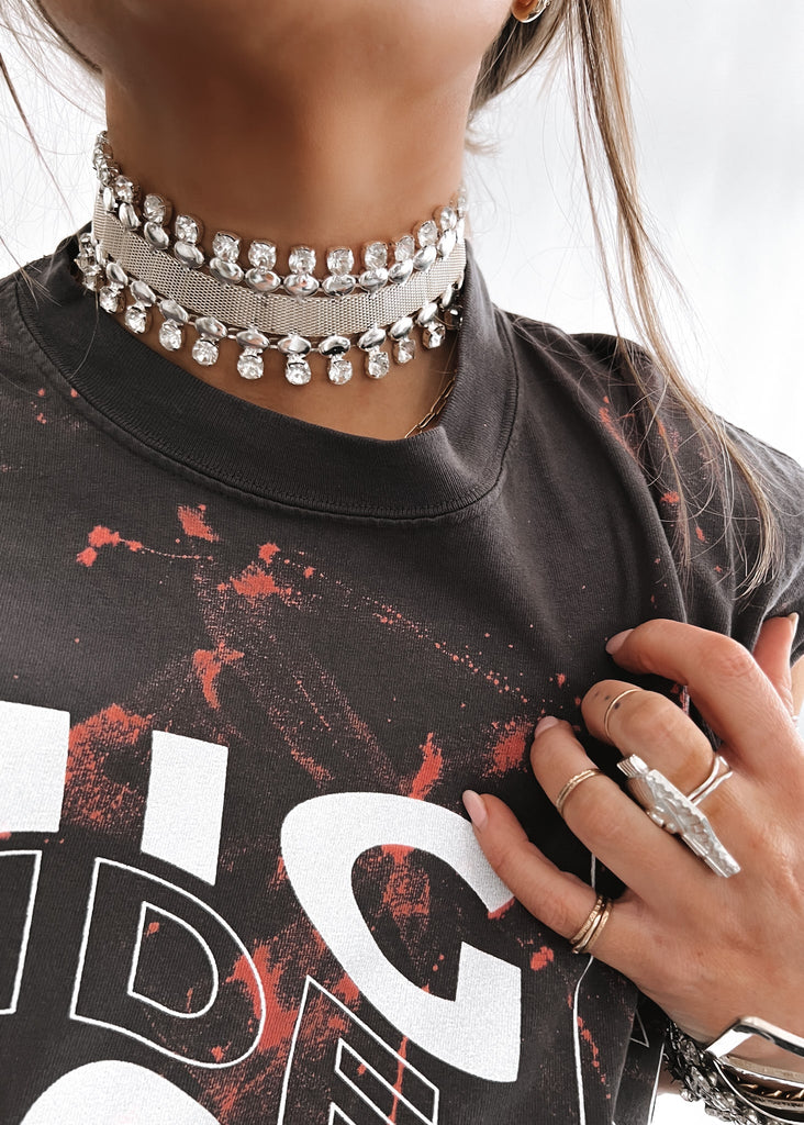 pebby forevee Necklace Silver KANZA CHOKER NECKLACE
