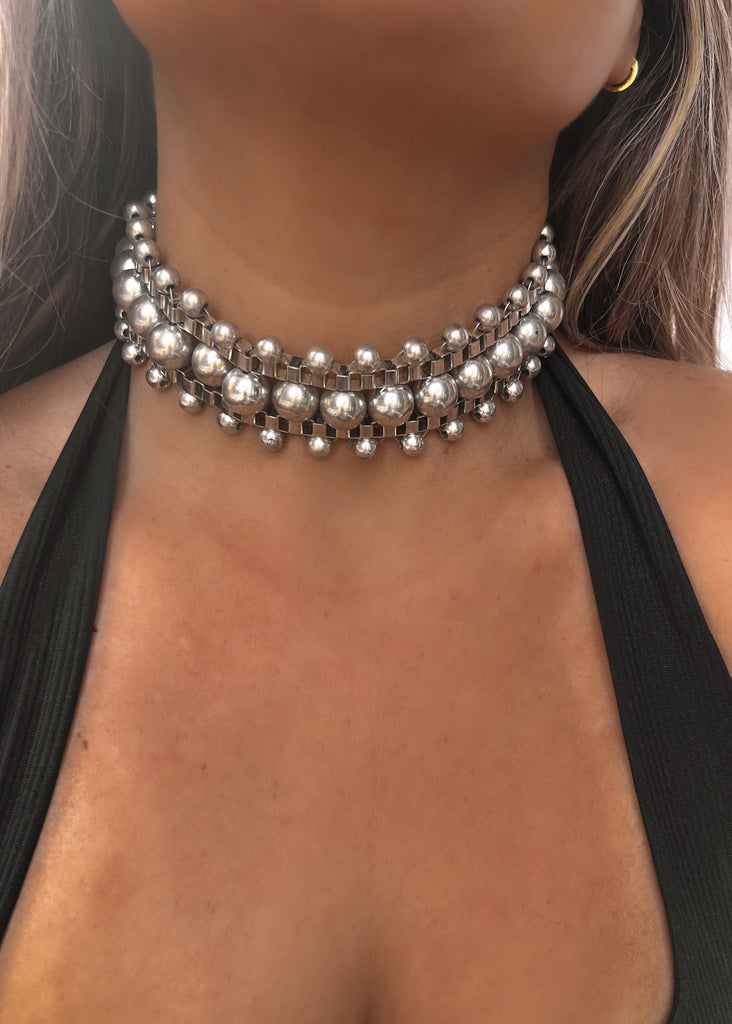pebby forevee Necklace Silver MASTON CHOKER NECKLACE
