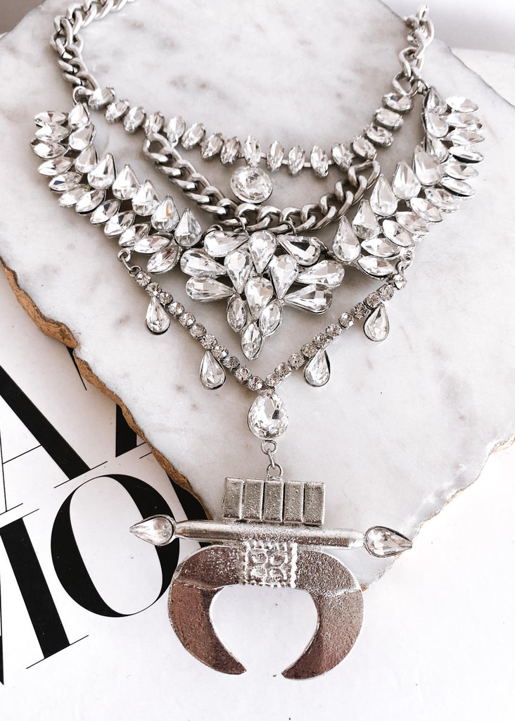 pebby forevee Necklace SILVER MOVEMENT STATEMENT CHAIN NECKLACE