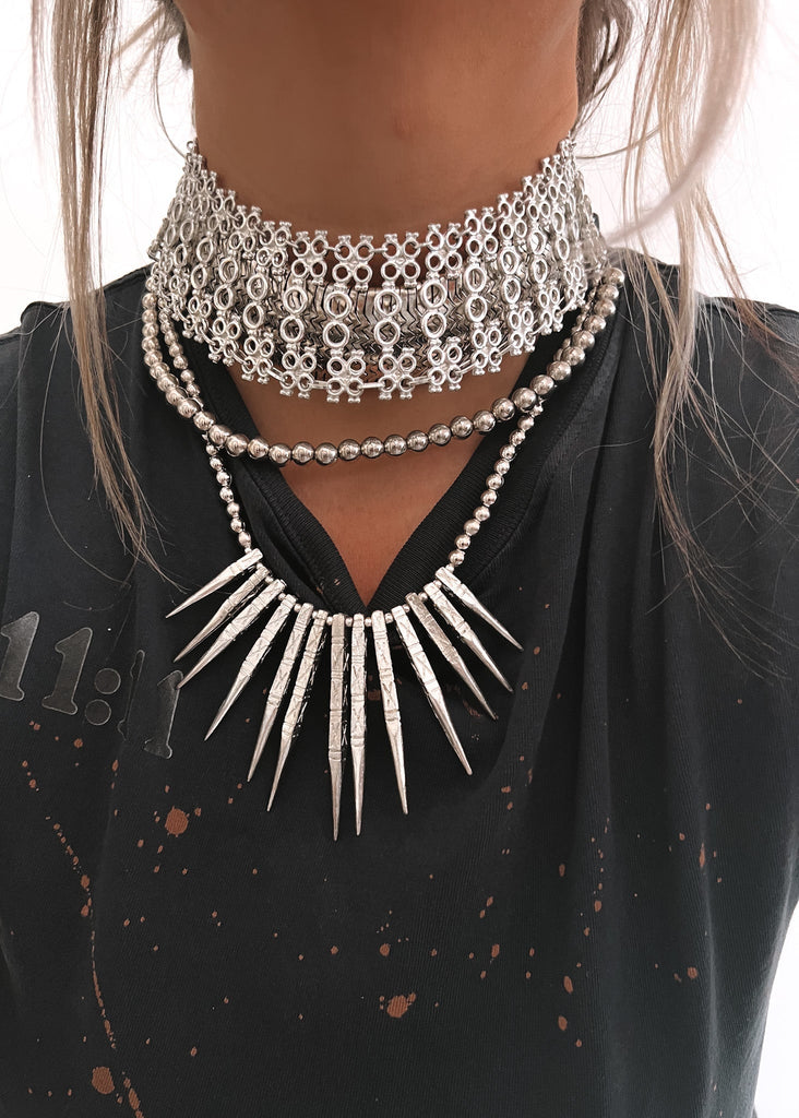 pebby forevee Necklace Silver THE ARISE STATEMENT CHOKER NECKLACE