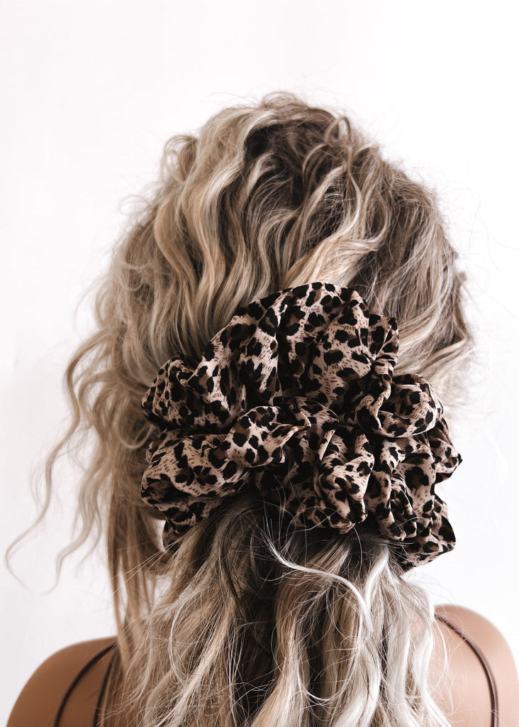 pebby forevee Purrrfect Leopard FOR THICK HAIR SUPER STRETCH SCRUNCHIE