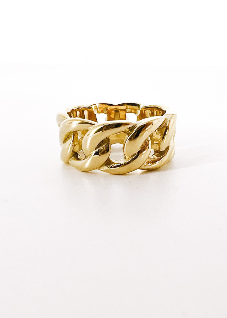 pebby forevee Ring 8 / Gold WARREN CURB WATER RESISTANT RING