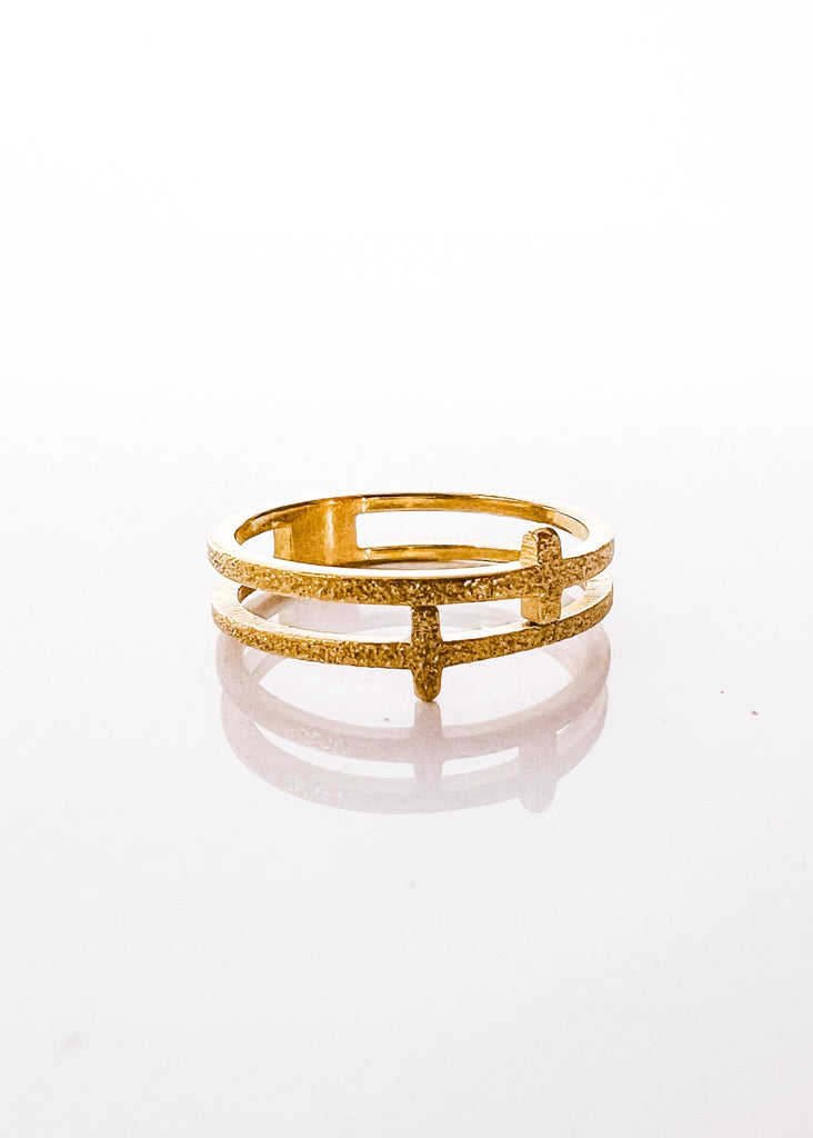 pebby forevee Ring GOLD / 8 DOUBLED UP WATER RESISTANT RING