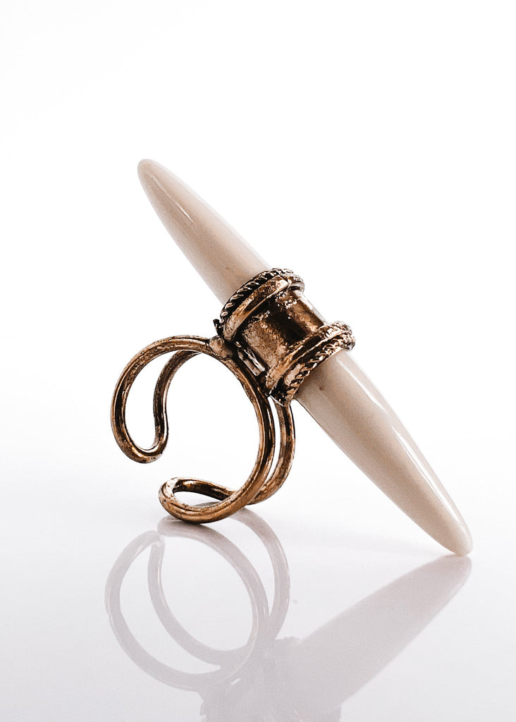 pebby forevee Ring Gold / Ivory ON SET STATEMENT RING