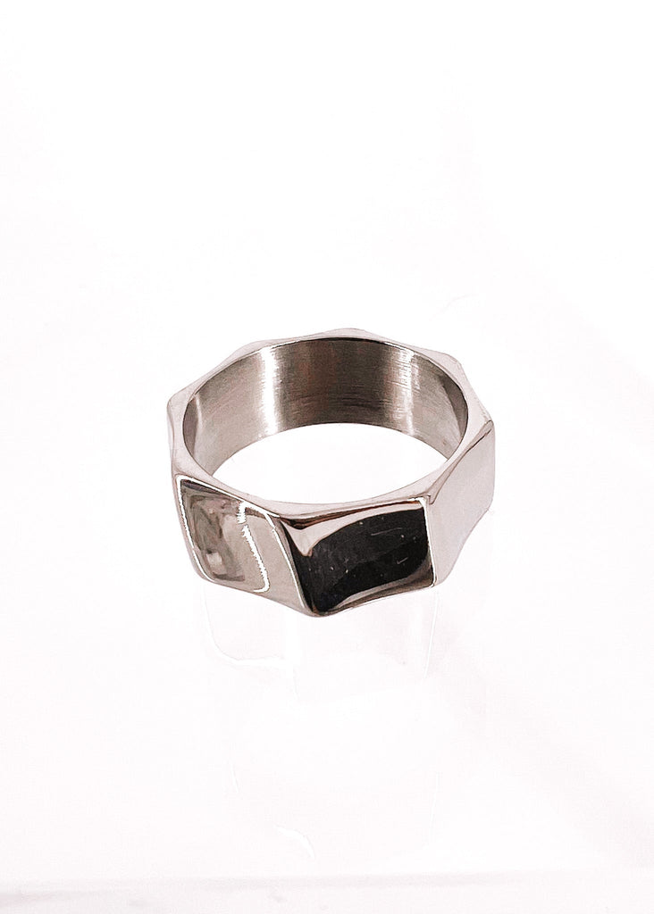 pebby forevee Ring Silver BOLTED WATER RESISTANT RING