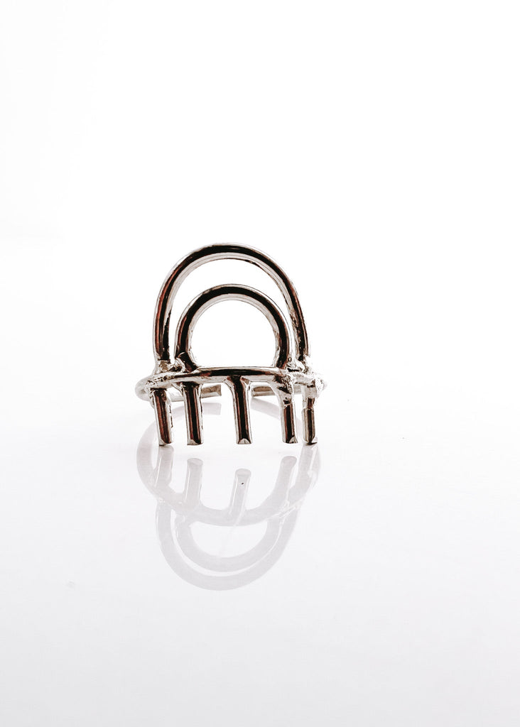 pebby forevee Ring Silver / Ivory GOOD POINT STATEMENT RING