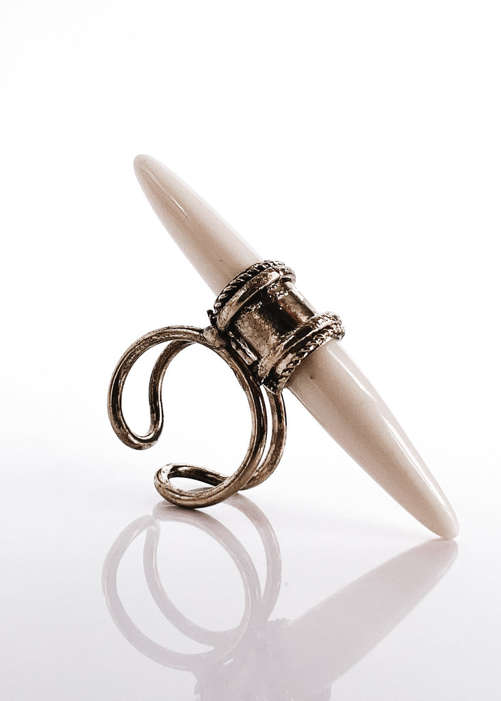 pebby forevee Ring Silver / Ivory ON SET STATEMENT RING